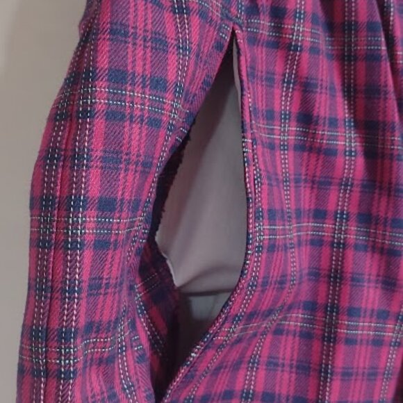 KORET SPORT VINTAGE 1980, HOT PINK & DARK BLUE PLAID SPRING OR FALL GOLF 16R - Picture 5 of 11